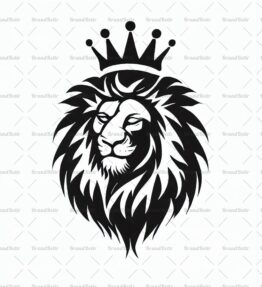 Majestätischer Löwe und Krone